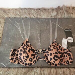 BOOHOO Clear Strap Underwire  Bikini Top
